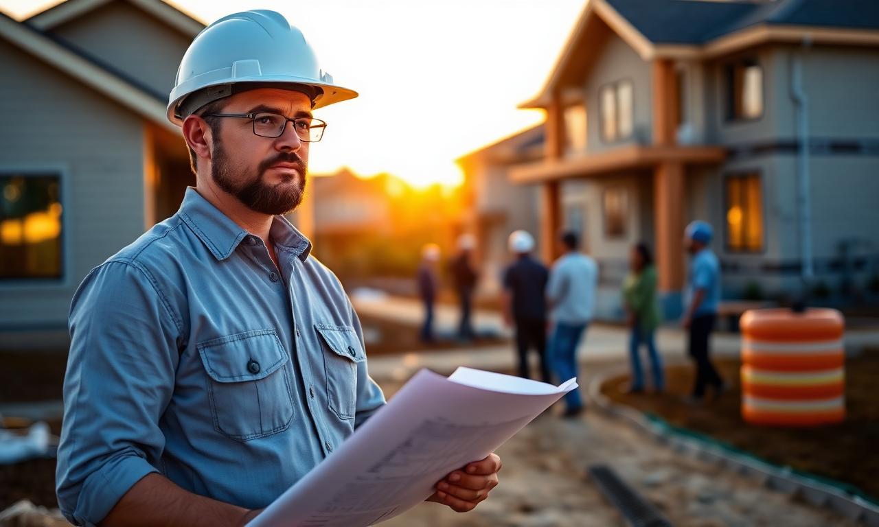 Professional contractor reviewing project plans with a customer